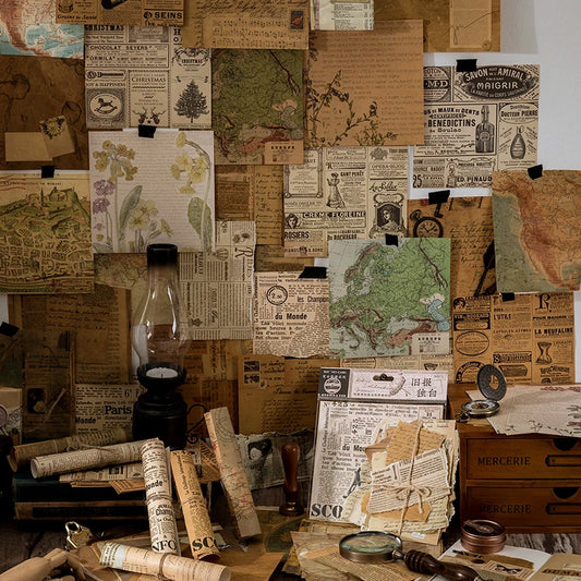 30 Sheets Vintage Material Paper