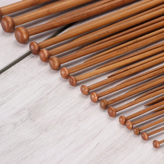 Bamboo Knitting Single Pointed Needles 2-10mm 36pcs Set