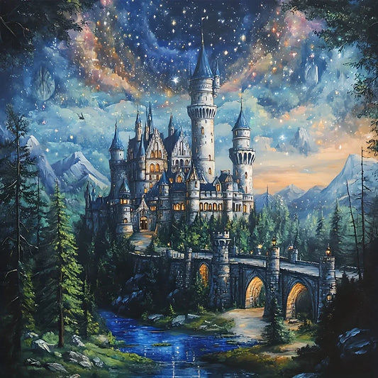 Starry Sky Castle 1000pc Mini Jigsaw Puzzle