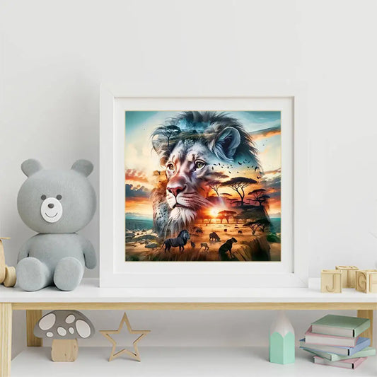 Lion King Of The Jungle Diamond Painting Kit