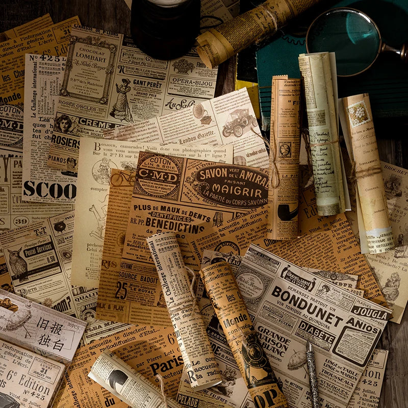 30 Sheets Vintage Material Paper