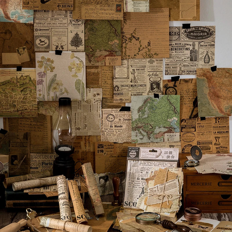 30 Sheets Vintage Material Paper