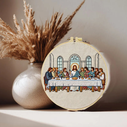The Last Supper Religion Embroidery Cross Stitch Sewing Kit