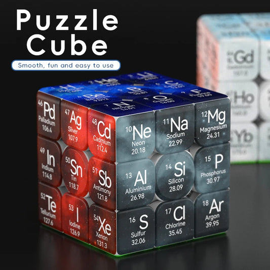 3x3 Magic Speed Periodic Table Brain Teaser Puzzle Cube