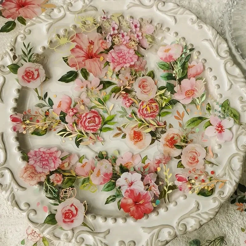 40pcs Roaming Dreams Vintage Floral Scrapbooking Stickers