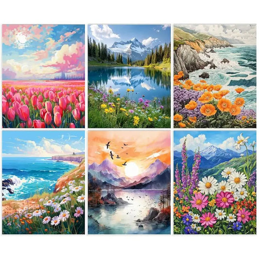 Oil Painting Landscape Paint By Numbers Kit