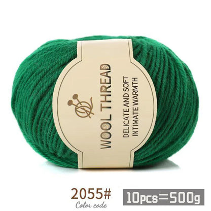 Medium Coarse Combed Alpaca Wool Yarn Balls 10 Pack