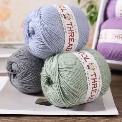 Medium Coarse Wool Yarn Balls 6 Pack