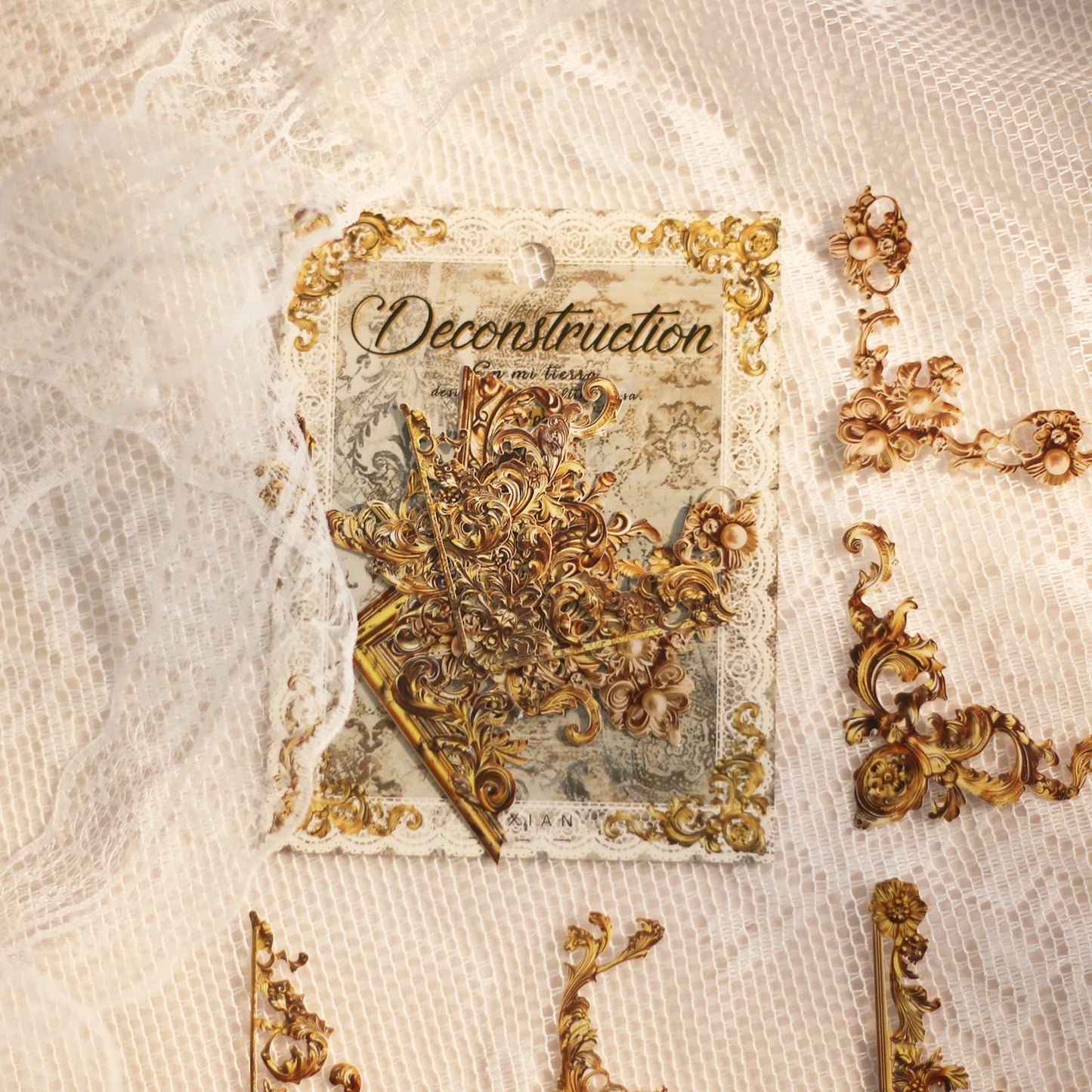 24pcs Vintage Baroque French Court Corner Scrapbooking Stickers