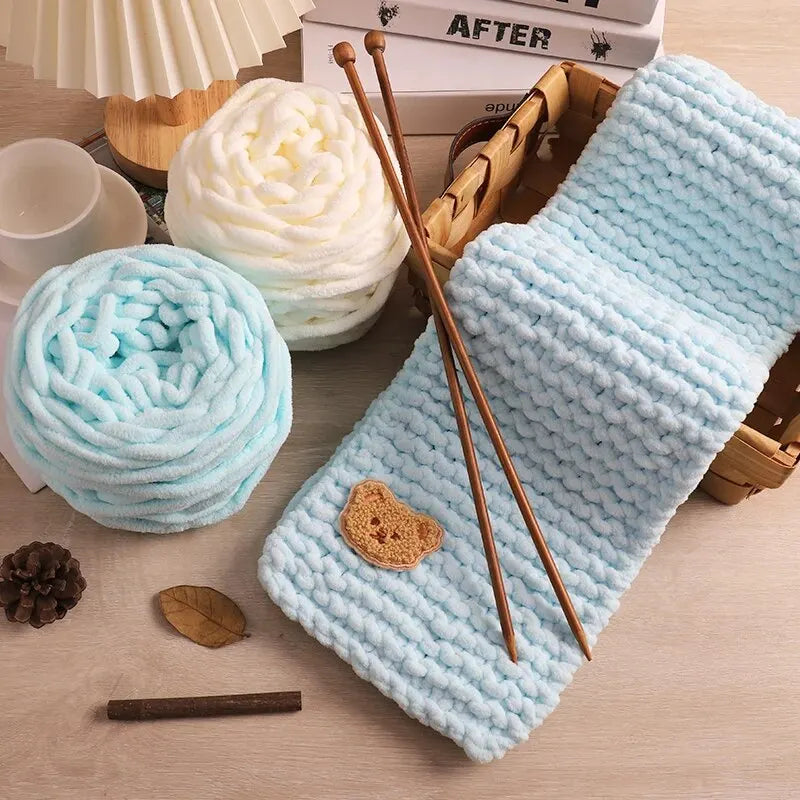 Thick Chenille Fluffy Soft Yarn Balls 6 Pack