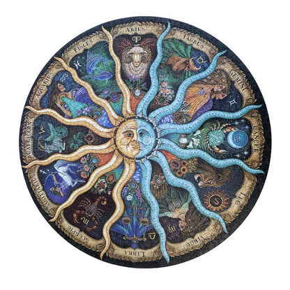 Rompecabezas redondo de 1000 piezas de las 12 constelaciones