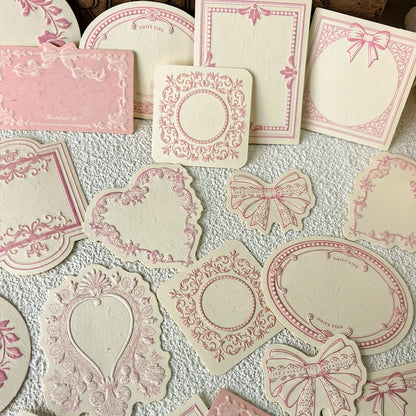 30 Sheets Retro Embossed Lace Scrapbooking Paper