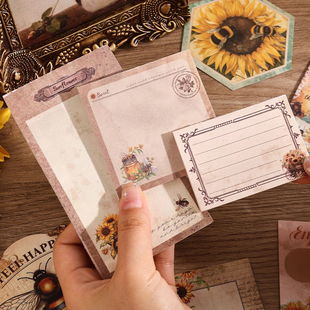Vintage Sunflower Bullet Journal Scrapbooking Set