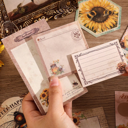 Vintage Sunflower Bullet Journal Scrapbooking Set