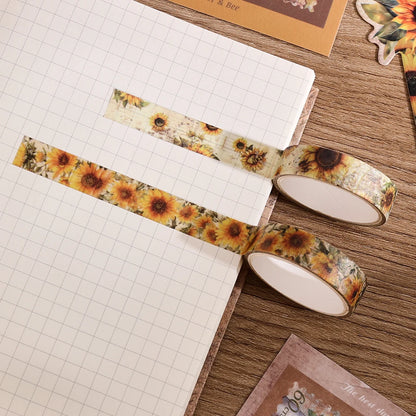 Vintage Sunflower Bullet Journal Scrapbooking Set