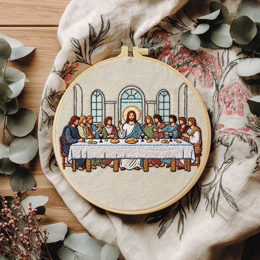 The Last Supper Religion Embroidery Cross Stitch Sewing Kit