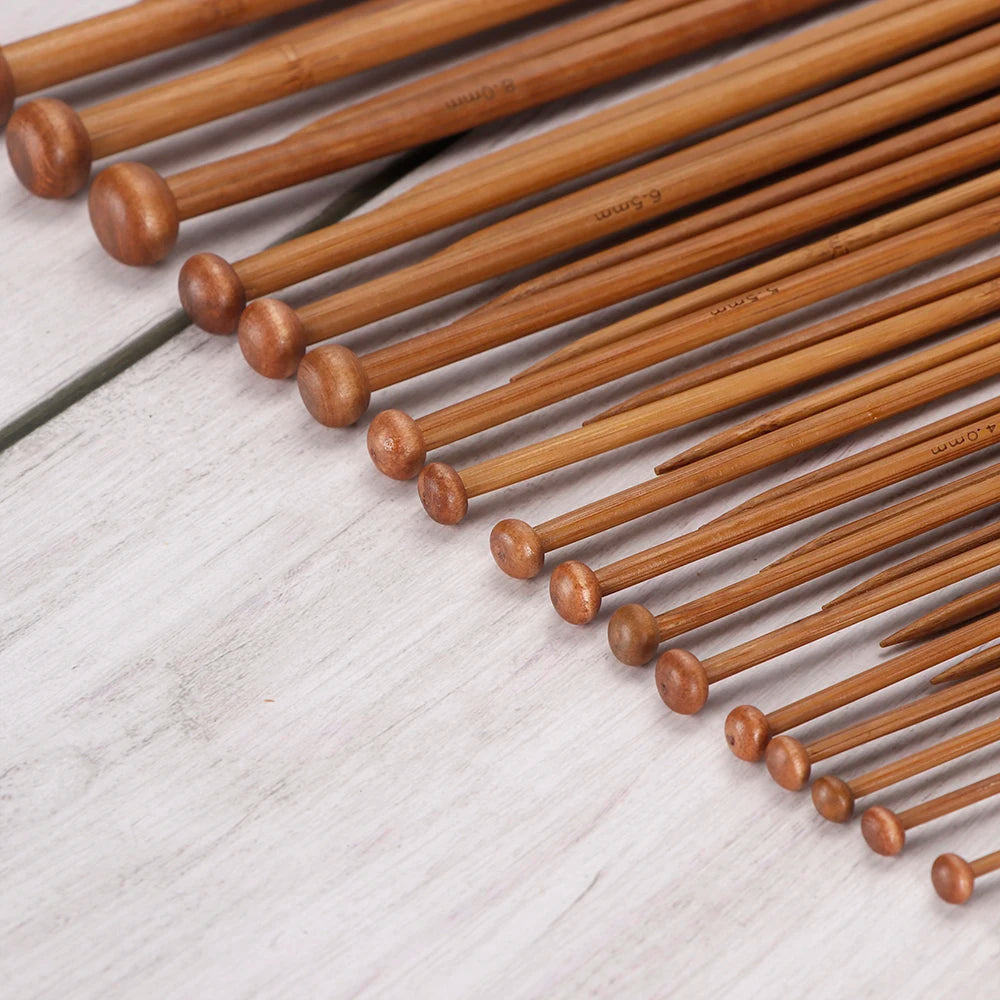 Bamboo Knitting Single Pointed Needles 2-10mm 36pcs Set