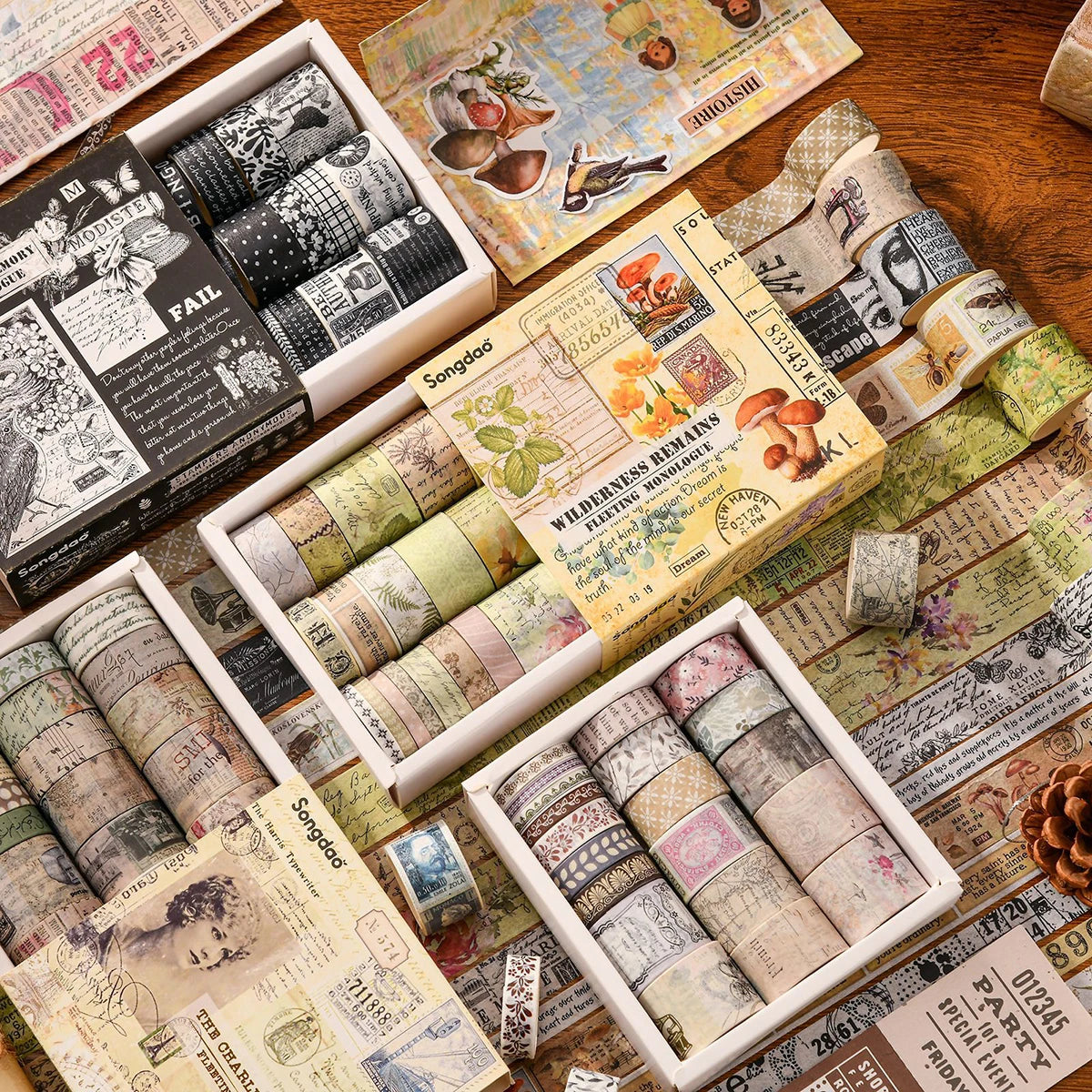 20 Rolls Retro Scrapbooking Washi Tape