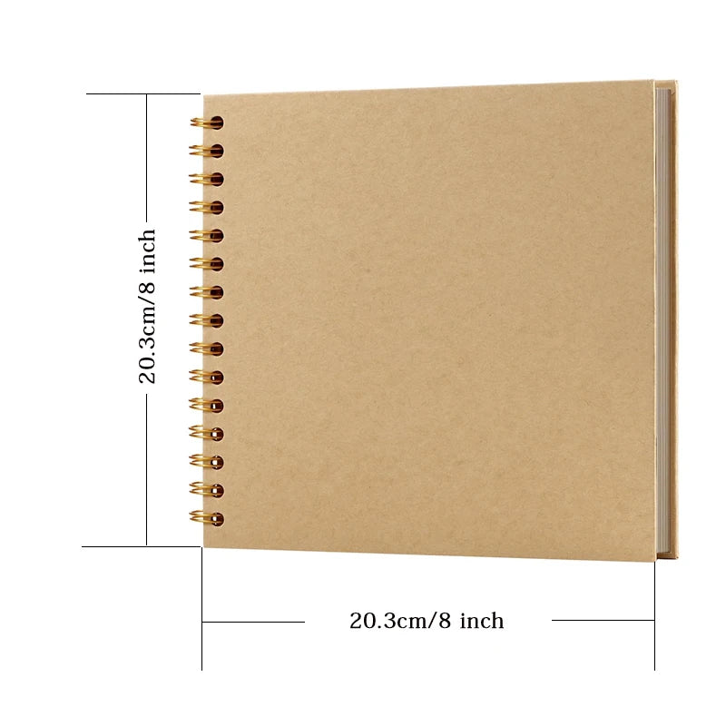 Hardcover Kraft Paper 8x8 Inch Scrapbook Album