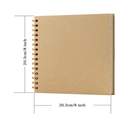Hardcover Kraft Paper 8x8 Inch Scrapbook Album