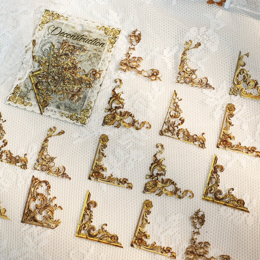 24pcs Vintage Baroque French Court Corner Scrapbooking Stickers