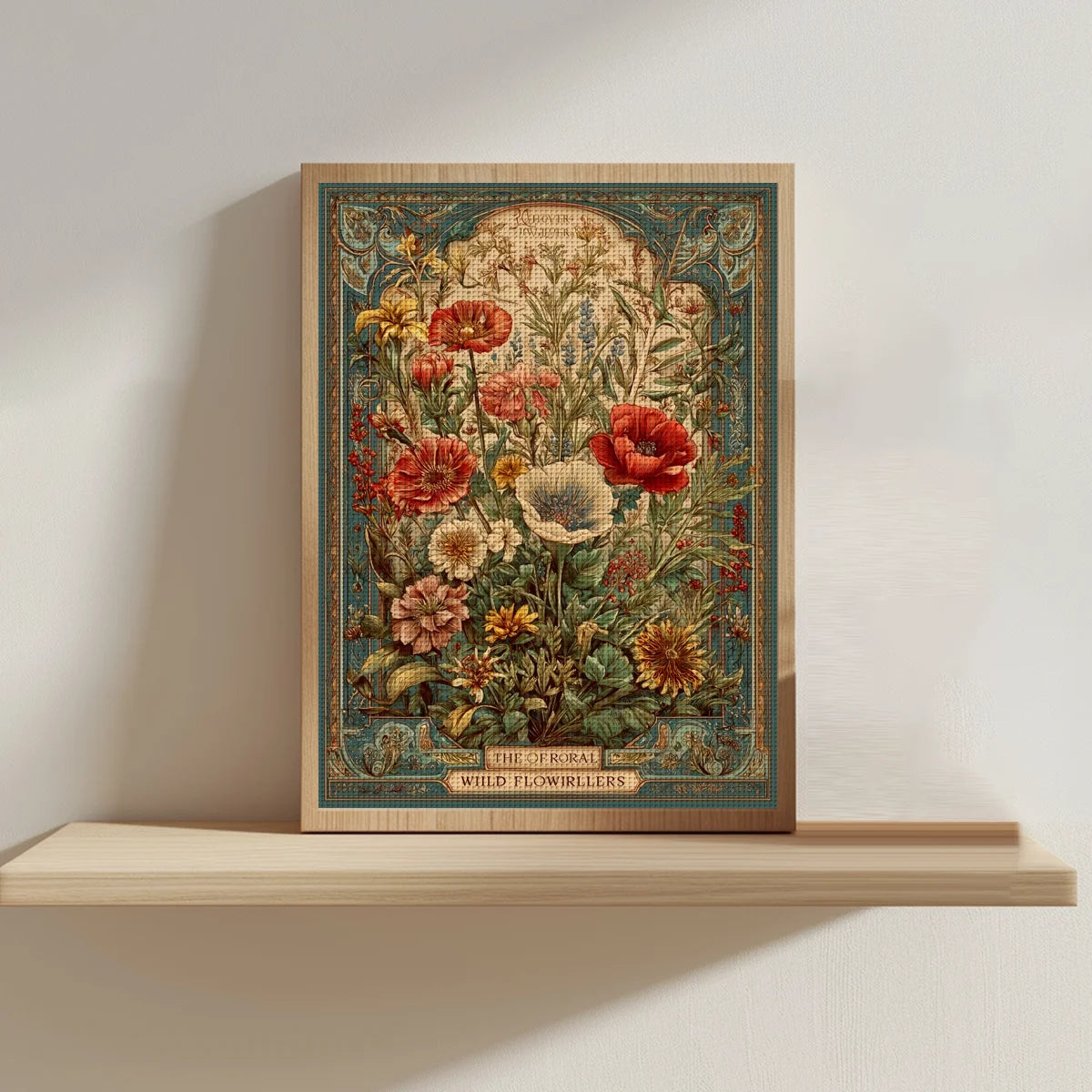 Wild Flower Embroidery Cross Stitch Sewing Kit