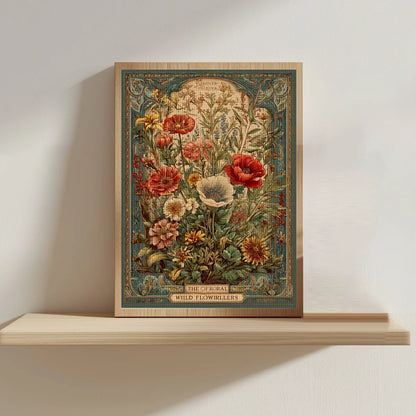 Wild Flower Embroidery Cross Stitch Sewing Kit