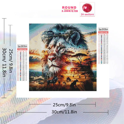 Lion King Of The Jungle Diamond Painting Kit