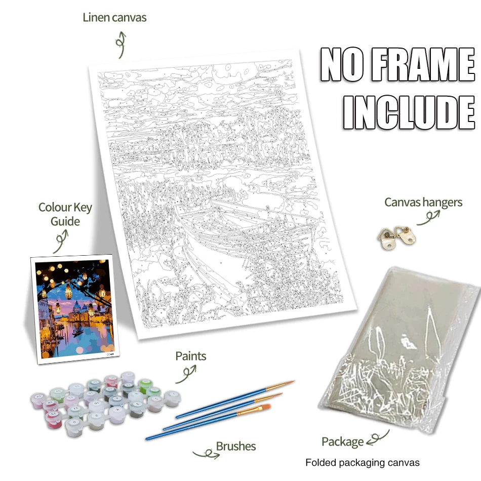 Oil Painting Landscape Paint By Numbers Kits