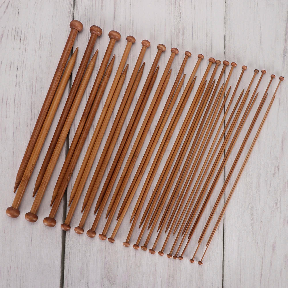 Bamboo Knitting Single Pointed Needles 2-10mm 36pcs Set