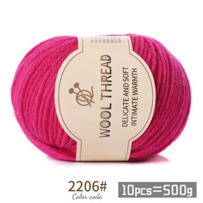 Medium Coarse Combed Alpaca Wool Yarn Balls 10 Pack