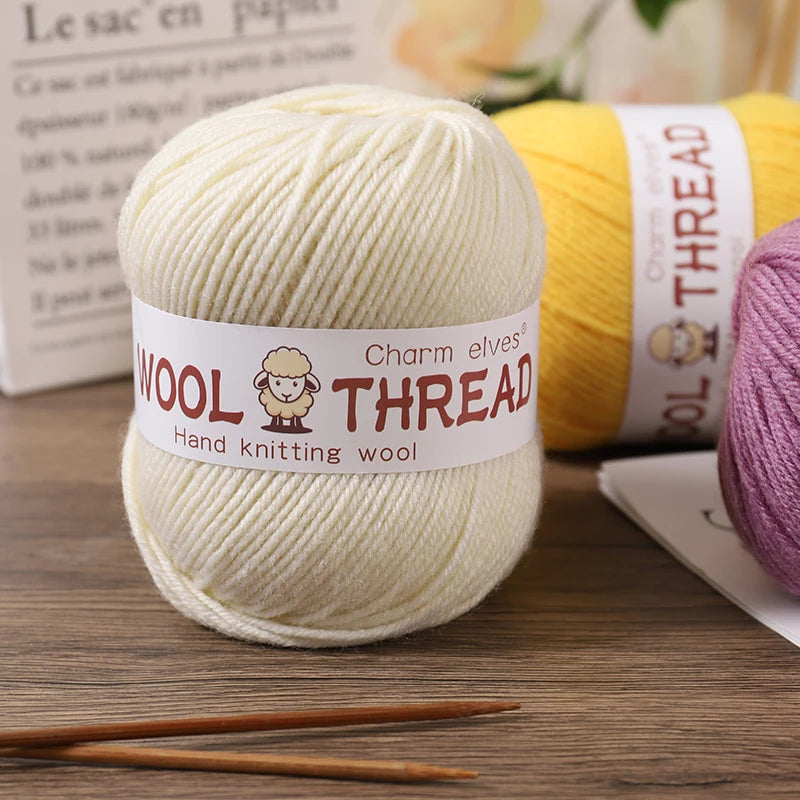 Medium Coarse Wool Yarn Balls 6 Pack