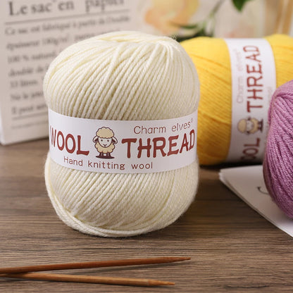 Medium Coarse Wool Yarn Balls 6 Pack