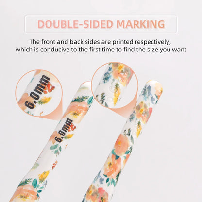 Flower Aluminium Crochet Hook Needles 2.5-6mm 8pcs Set