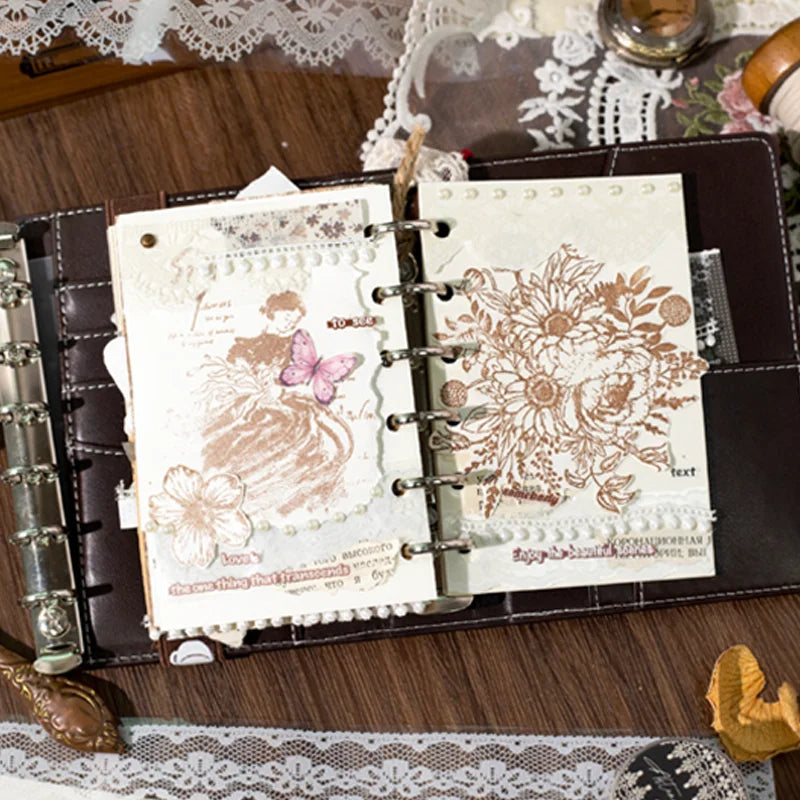 6 Rolls Floral Lace Pattern Scrapbooking Washi Tape