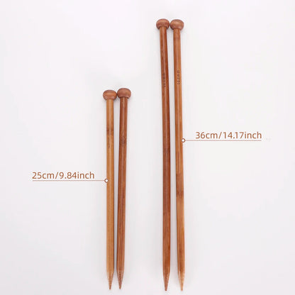Bamboo Knitting Single Pointed Needles 2-10mm 36pcs Set