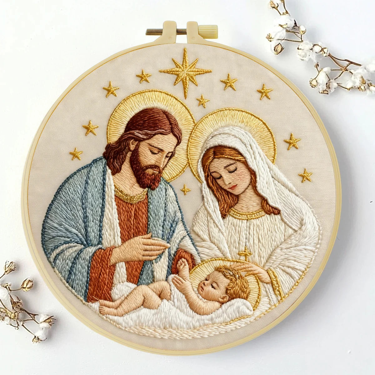 Jesus, Mary & Joseph Religion Embroidery Cross Stitch Sewing Kit