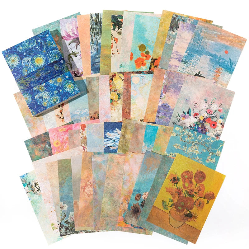 100 Sheets Vintage Material Scrapbooking Paper