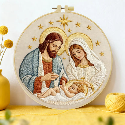 Jesus, Mary & Joseph Religion Embroidery Cross Stitch Sewing Kit