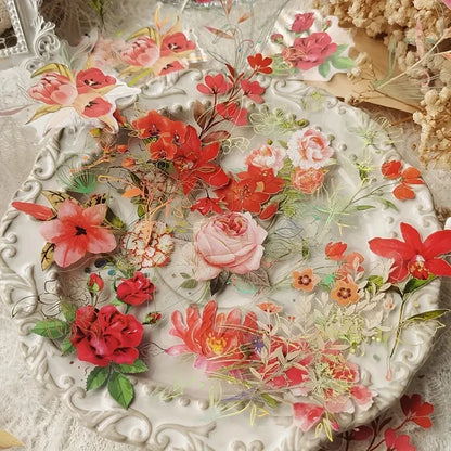 40pcs Roaming Dreams Vintage Floral Scrapbooking Stickers