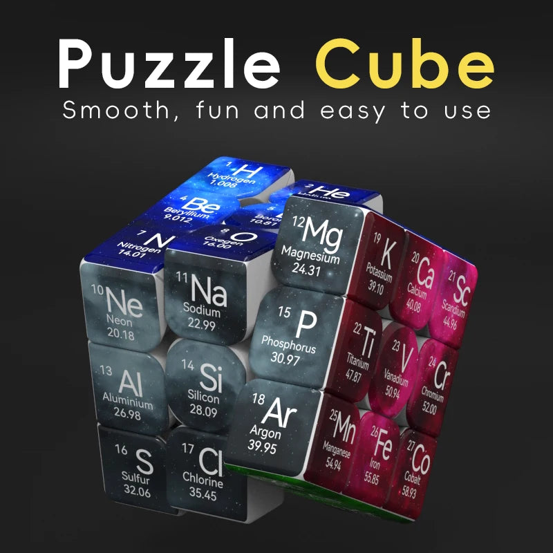 3x3 Magic Speed Periodic Table Brain Teaser Puzzle Cube