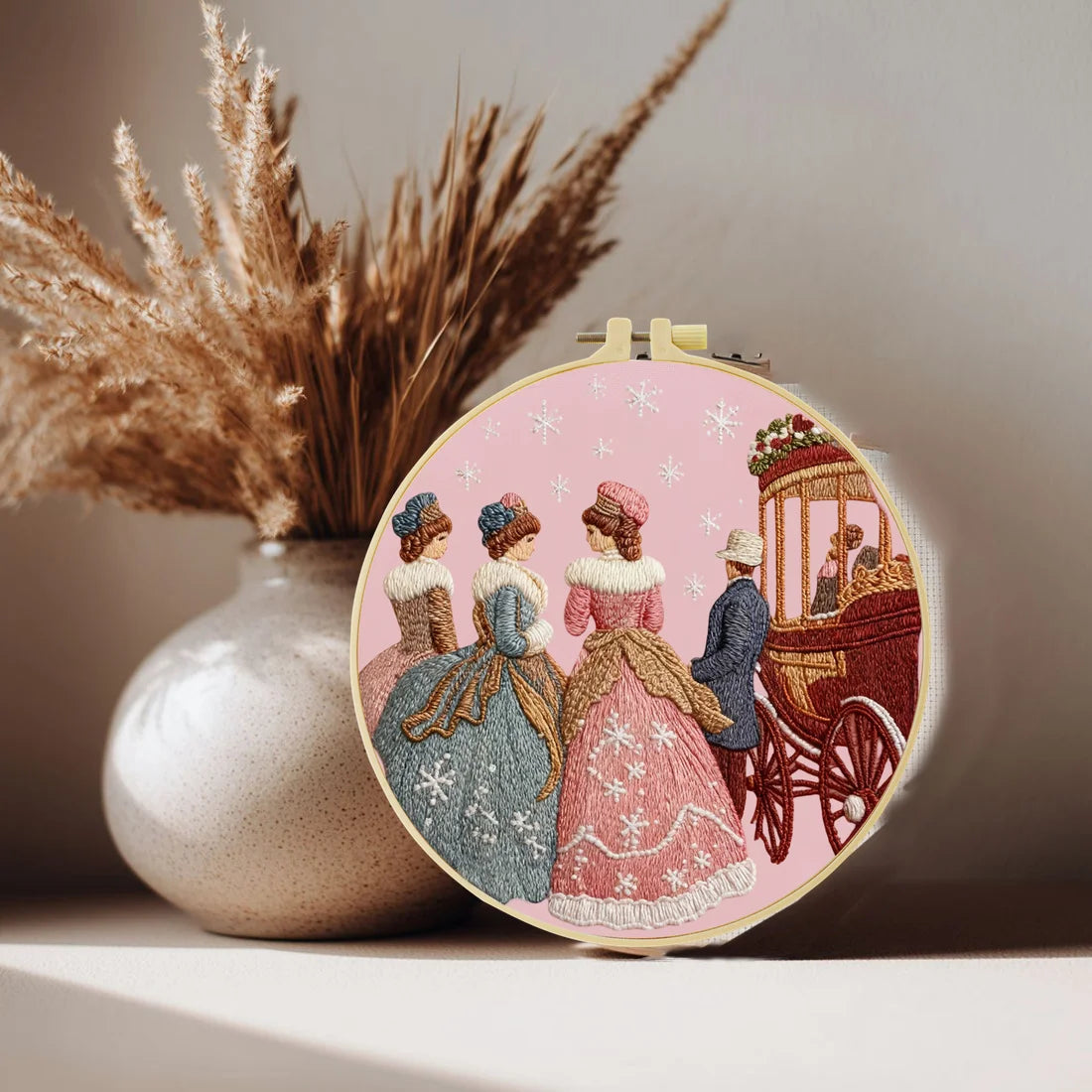 Three Noble Women Embroidery Cross Stitch Sewing Kit