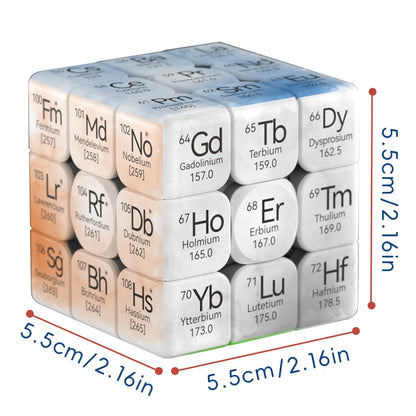3x3 Magic Speed Periodic Table Brain Teaser Puzzle Cube