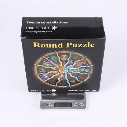 Rompecabezas redondo de 1000 piezas de las 12 constelaciones