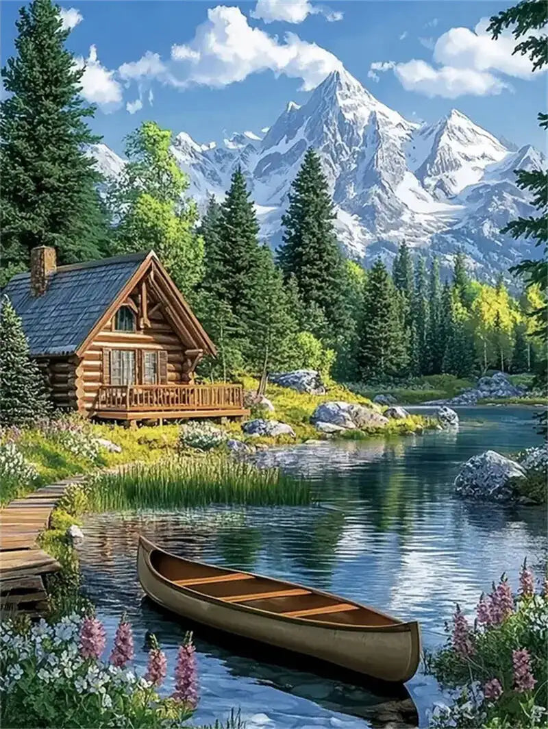 Lake House Diamond Painting Kit