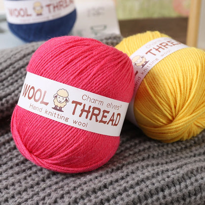 Medium Coarse Wool Yarn Balls 6 Pack