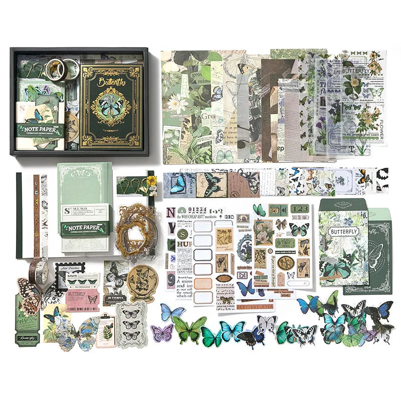 Vintage Butterfly Bullet Journal Scrapbooking Sets