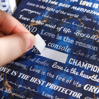 40 Sheets Retro English Text Stickers Book