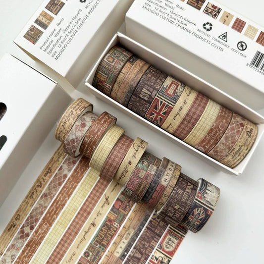10 Rolls Vintage Scrapbooking Washi Tape