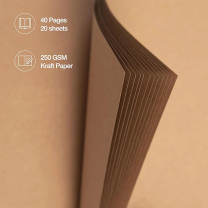 Hardcover Kraft Paper 8x8 Inch Scrapbook Album